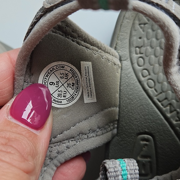Keen Whisper Sandals Grey Peacock Green Close Toe Women's 9 - Picture 3 of 12